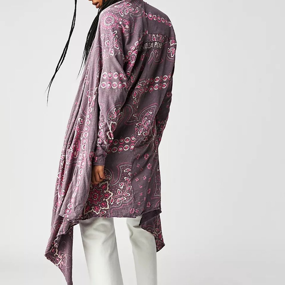 New magnolia pearl stargazer cardi purple pink bandana cardigan OS Karesa ithaca - Picture 10 of 16